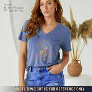 Created For Such A Time As This Floral Arch Design V-Neck Christian Shirt - Faith Floral