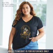 Created For Such A Time As This Floral Arch Design V-Neck Christian Shirt - Faith Floral