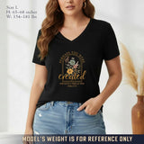 Created For Such A Time As This Floral Arch Design V-Neck Christian Shirt - Faith Floral