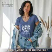 Jesus Loves You V-Neck Christian Shirt - Love in Christ