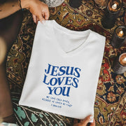 Jesus Loves You V-Neck Christian Shirt - Love in Christ