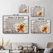 Custom Photo Memorial Pet Waiting At The Door - Personalized Horizontal Canvas Prints - Personalized Gifts for Pet Loss, Sympathy Gift for Cat, Dog Lovers