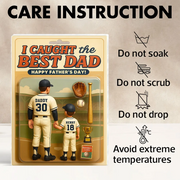 We Caught the Best Dad Baseball - Personalized Rectangle Acrylic Plaque - Gift For Dad, Daddy, Father's Day
