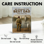 We Hooked The Best Dad Fishing With Kids' Names - Personalized Rectangle Acrylic Plaque - Gift For Dad, Daddy, Father's Day