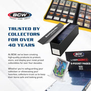 BCW 168 Pt Thick Card Topload Holders for Relic and Patch Cards, 10 Count | Rigid clear PVC holders fit relic, patch, jersey, and memorabilia cards up to 168 pt for storage, display, and transport.