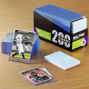 200 Card Sleeves Hard, 3×4 Trading Card Holder (100 Hard+100 Soft) | Baseball Card Cases Protectors, Playing Card Holder, Sports Cards Holder for Sports Football PKM TCG MTG Game Playing Cards