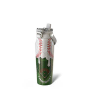 Frost Buddy 24oz Insulated Water Bottle - Straw & Chug Lid - Leak-Proof | Baseball Lifestyle Water Bottle Kids, Ice Cream Drip Baseball Water Bottle