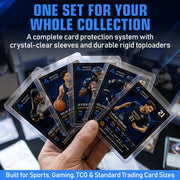 Invested Alliance 200-Pack Toploaders & Card Sleeves – 100 Crystal-Clear 35PT Top Loaders + 100 Penny Sleeves, 3x4 Hard Plastic Protectors for Trading, Baseball, Football & Sports Cards