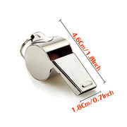 Hipat Whistle, 2 Pack Stainless Steel Sports Whistles with Lanyard, Loud Crisp Sound Whistles Great for Coaches, Referees, and Officials