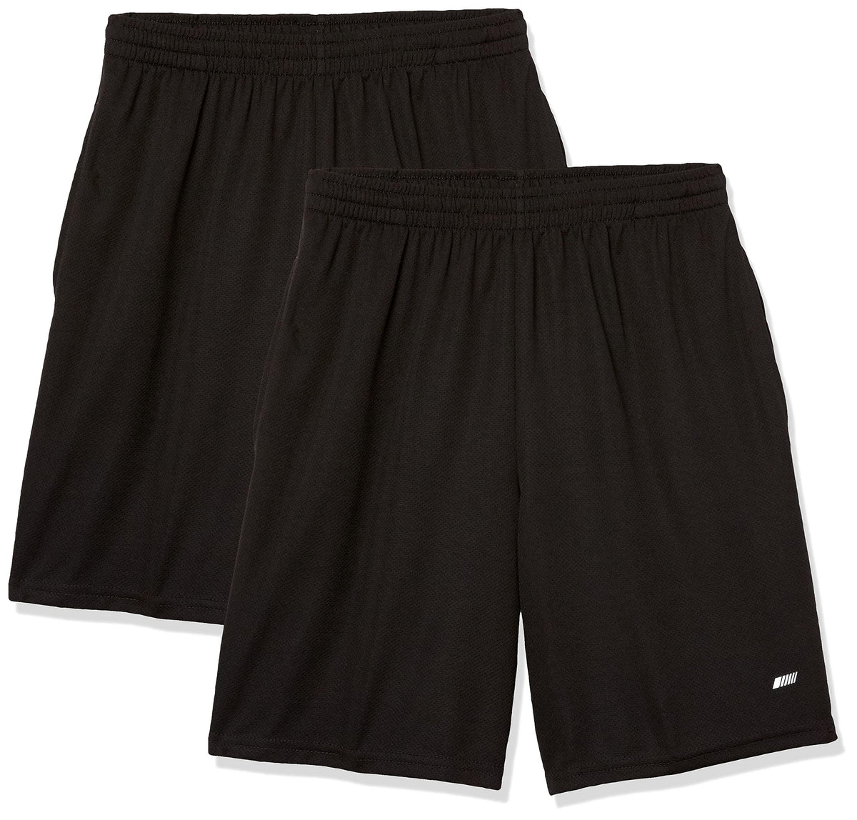 Amazon Essentials Men's Athletic Basketball Gym Shorts, Breathable Moisture Wicking, Loose-Fit Performance Tech, Pack of 2