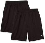 Amazon Essentials Men's Athletic Basketball Gym Shorts, Breathable Moisture Wicking, Loose-Fit Performance Tech, Pack of 2