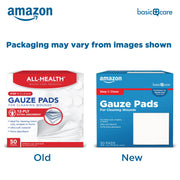 Amazon Basic Care Gauze Pads, 4x4" Sterile Medical Wound Dressing Sponges, 12-Ply, Extra Absorbent, for Cleaning, Covering & Cushioning Cuts & Minor Injuries, 50 Count, 1-Pack (Previously All Health)