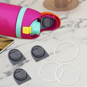 3 Sets Replacement Rubber Seal Gasket Parts for Owala FreeSip 24oz 32oz F1 | Water Bottle Lid Top Silicone Stopper and O Ring Compatible with Owala 16/19/24/32/40 oz Cap Mouth Insert Piece Accessories