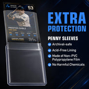 Invested Alliance 200-Pack Toploaders & Card Sleeves – 100 Crystal-Clear 35PT Top Loaders + 100 Penny Sleeves, 3x4 Hard Plastic Protectors for Trading, Baseball, Football & Sports Cards
