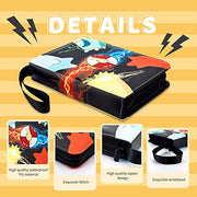 Jravkfi Card Binder 4 Pocket‑Holds Up to 400 Cards | 3‑Ring Zipper Album with 50 Removable Sleeves, Ideal for Card Collectors, Black