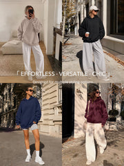 Trendy Queen Womens Hoodies Oversized Sweatshirt | Cozy Fleece Hoodie,Basic Pullover Sweatshirt,Large Kangaroo Pocket,Seamless Daily Outfit Match