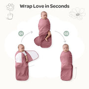 Momcozy Swaddles for Newborns, Quiet Fastener Swaddle for Infant 0-3 Months | New-Parent-Friendly Sleep Sack, Reduce Startle Reflex, Newborn Boys Girls Registry Essentials, 2-Pack, Bloom
