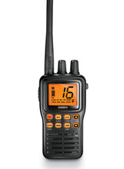 Uniden MHS75 Waterproof Handheld 2-Way VHF Marine Radio, Submersible, Selectable 1/2.5/5 Watt Transmit Power. All USA/International and Canadian Marine Channels.