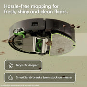 iRobot Roomba 115X Combo Robot Vacuum & Mop with AutoEmpty Dock, 15,000Pa, Self-Empties for 90 Days, Intense Power-Lifting Suction, LiDAR Navigation, Multiple Cleaning Modes, Avoids Mopping Carpet