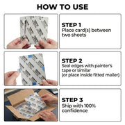 120 Pack Trading Card Shipping Protectors-3.5"x4.5"