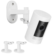 2Pack Adjustable Security Wall Mount Bracket for Ring Stick Up Cam & Ring Outdoor Cam Plus, Perfect View Angle for Your Surveillance Camera System - White
