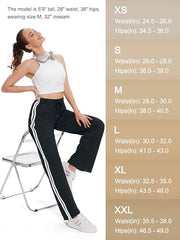 Tapata Women's 26/28/30/32/34/36 Inseam Track Pants Loose Straight Leg Jogging Sweatpants Warm-Up Sports Athletic Running