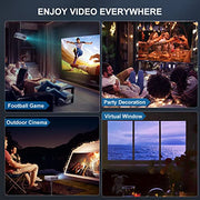 FUDONI Projector with 5G WiFi & Bluetooth, Native 1080P 18000L Portable | Compact Outdoor Movie Projector, Home Theater, Built-in Speaker, HDMI USB AV, Works with Firestick, Laptop, iOS, Android, PS5