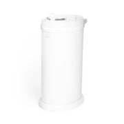 Ubbi Stainless Steel Diaper Pail, No Special Bags, Odor-Locking, White | Award-Winning Registry Must-Have, Childproof Safety Lid with Lock, Holds Up To 55 Newborn Diapers, Modern Nursery Essential