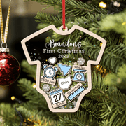 Custom Baby's First Christmas 2025 - Personalized Shaker Ornament - Customized Baby Name, New 1st Baby Gift, Baby Keepsake, 4D Shake Babies Ornament