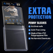 Invested Alliance 200-Pack Toploaders & Card Sleeves – 100 Crystal-Clear 35PT Top Loaders + 100 Penny Sleeves, 3x4 Hard Plastic Protectors for Trading, Baseball, Football & Sports Cards