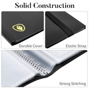 Fabmaker Card Binder 9 Pocket, 396 Pockets Trading Card Binder Case, Black | Collector Card Album for Standard-Size Cards, Side Loading Card Collection Folder for Game Cards, Sport Cards