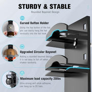 Hat Organizer for Baseball Cap 2Pack, Hold up to 20 Hat Adhensive for Wall | Hat Rack Hanger Display for Door Closet, Cap Organizer Storage Multilayer Adhesive or Screw Mount, Space-Saving Design-Black