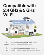 Tapo 2K Dual Lens Pan/Tilt Security Battery Camera w/Solar, C645D KIT | 165° Wide-Angle + 6mm Telephoto, Free Person/Vehicle Detection, 360° Pan, SD/Cloud Storage, Works w/Alexa & Google
