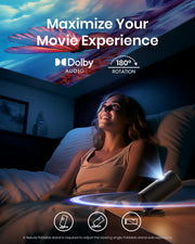 NEBULA Capsule 3 Laser Outdoor Portable Mini Smart TV Projector | Google TV, Netflix-Certified, Dolby Digital Sound, 120" Display, 2.5H Built-In Battery, Outdoor Wi-Fi Smart TV