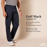 Amazon Essentials Men's Classic-Fit Moisture-Wicking Stretch Golf Pants with Active Waistband (Available in Big & Tall)