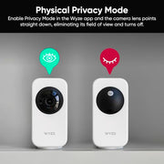 WYZE Indoor Cam Pan, 2K Pan-Tilt Security Camera for Baby/Pet Monitoring | AI Motion Tracking, IR Night Vision, 2-Way Audio, Physical Privacy Mode, Works with Alexa and Google Assistant