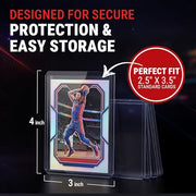 Ultra Pro 3" x 4" Clear Regular Toploader & Card Sleeves Bundle,100 Pack | Soft Protective Sleeves, Rigid Plastic Holders, Archival-Safe Material, Clear Display, Ideal For Collectors And Card Storage