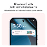 Google Nest Cam Indoor (Wired, 3rd Gen) - Security Camera - 2025 - Snow | 2K video, motion detection, color night vision, 2-way audio, works with Google Home and Gemini, intelligent alerts
