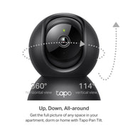 Tapo 2K Pan Tilt Security Camera for Baby Monitor, Dog Camera,C211(2-Pack) | Motion Detection, 2-Way Audio Siren, Night Vision, Cloud &SD Card Storage, Works with Alexa & Google Home, Black