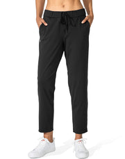 G Gradual Women's Pants with Deep Pockets 7/8 Stretch Ankle Sweatpants | Golf, Athletic, Travel, Lounge, Business Casual, Teacher, Drawstring Waist, Butter Soft 4-Way Stretch, Lightweight