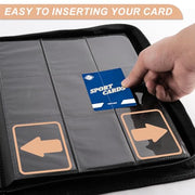 TiopLior Zip MTG Card Binder with 432 Side Loading Pocket - fits TCG Baseball Football Sports Cards - Easy to Insert Collection Binder - Black