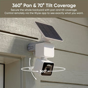WYZE Solar Cam Pan, 2K Security Cameras Wireless Outdoor, Battery Powered | 360° Pan-Tilt, Battery Powered, 2.4 GHz Wi-Fi camera, AI motion detection, Color night vision, Cameras for home security