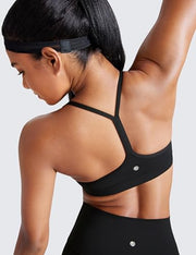 CRZ YOGA Butterluxe Y Back Sports Bras | Light Support, Removable Pads, Yoga, Extremely Soft, Scoop Neck, Spaghetti Strap, for Women