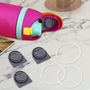 3 Sets Replacement Rubber Seal Gasket Parts for Owala FreeSip 24oz 32oz F1 | Water Bottle Lid Top Silicone Stopper and O Ring Compatible with Owala 16/19/24/32/40 oz Cap Mouth Insert Piece Accessories