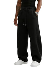 Wangdo Men's Baggy Sweatpants Wide Leg Lounge Cotton Casual Jogging Pants | High waist drawstring,2 Deep pockets,Open bottom,Workout athletic outfits,Loose joggers pants,fashion streetwear,Soft fabric