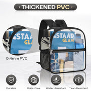 Clear Backpack for Stadium Events Sports Fan Backpack Stadium Bag 12x6x11 | Transparent Security Backpack,Heavy Duty PVC Small Clear Bag for Concerts, Sports,Work,School