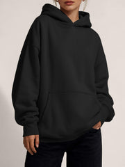 Trendy Queen Womens Hoodies Oversized Sweatshirt | Cozy Fleece Hoodie,Basic Pullover Sweatshirt,Large Kangaroo Pocket,Seamless Daily Outfit Match