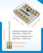 ETENWOLF 12 Pack Brass Ball Pump Needles, No Break Heavy Duty Needles | Air Pump Needles for Balls with Storage Case, Compatible with Hand Pump and Electric Pump, Stainless Steel Body