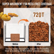 Riare 10LB Coconut Husk Chip for Reptiles, 72 Quart Coconut Fiber Substrate | Coco Chips Substrate Coconut Husk Bedding for Snakes, Tortoises, Ball Python, Bearded Dragon, Geckos, Lizards, Frogs