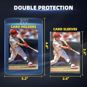 100ct Semi Rigid Card Holders & 100ct Card Sleeves for PSA Graded Cards | PSA, SGC, BGS, CSG Graded Card Submissions, Semi Rigid Baseball Card Sleeves Protectors, PSA Graded Trading Cards Sleeves